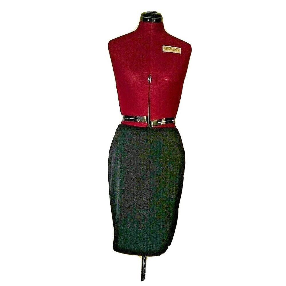 New York & Company Skirt Women’s Size 4 Black Stretch Seamed Back Slit Zip